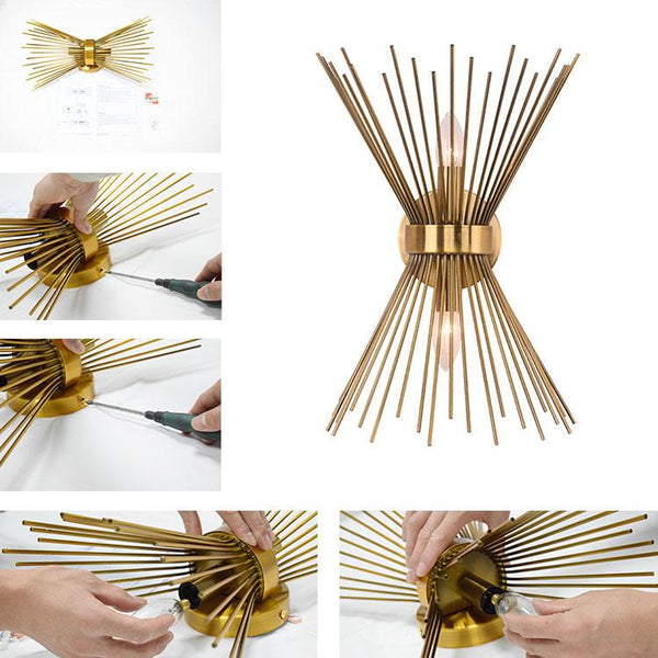 Chandelieria-Mid-Century Modern Brass Wall Sconce-Wall Light-Default Title-