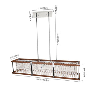 Chandelieria-Mid-Century Modern Crystal Island Chandelier-Chandelier-Default Title-