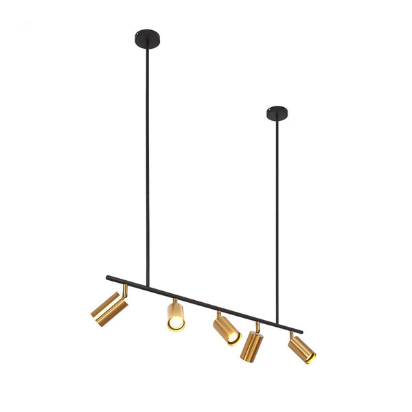 Chandelieria-Mid-Century Modern Linear Track Light-Pendant Light-Black-