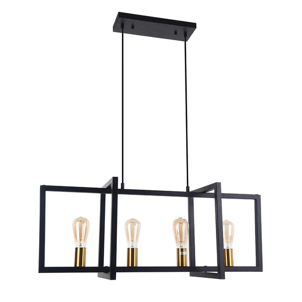 Chandelieria-Modern 4-Light Kitchen Island Linear Pendant Light-Pendant-Default Title-