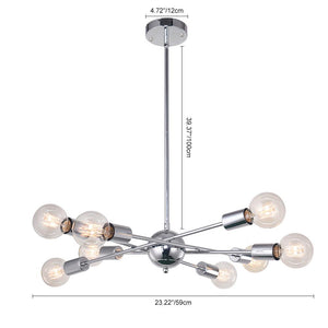 Chandelieria-Modern 6-Light Chrome Sputnik Chandelier-Chandelier-6 bulbs-
