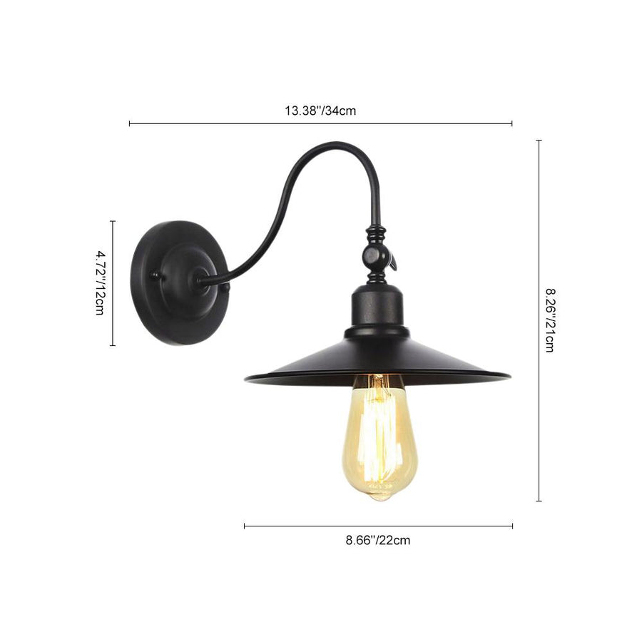 Chandelieria-Modern Black Bedroom Arm Wall Sconce-Wall Sconce-Default Title-