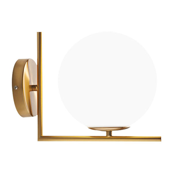 Chandelieria-Modern Brass 1-light Globe Wall Sconce-Wall Light-Default Title-