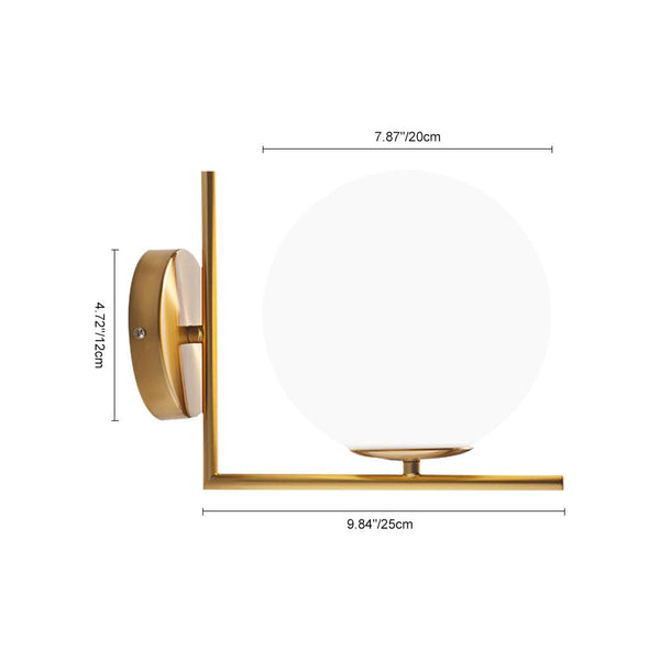 Chandelieria-Modern Brass 1-light Globe Wall Sconce-Wall Light-Default Title-