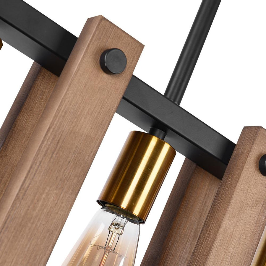 Chandelieria-Modern Industrial Linear Wood Pendant Light-Pendant Light-Default Title-