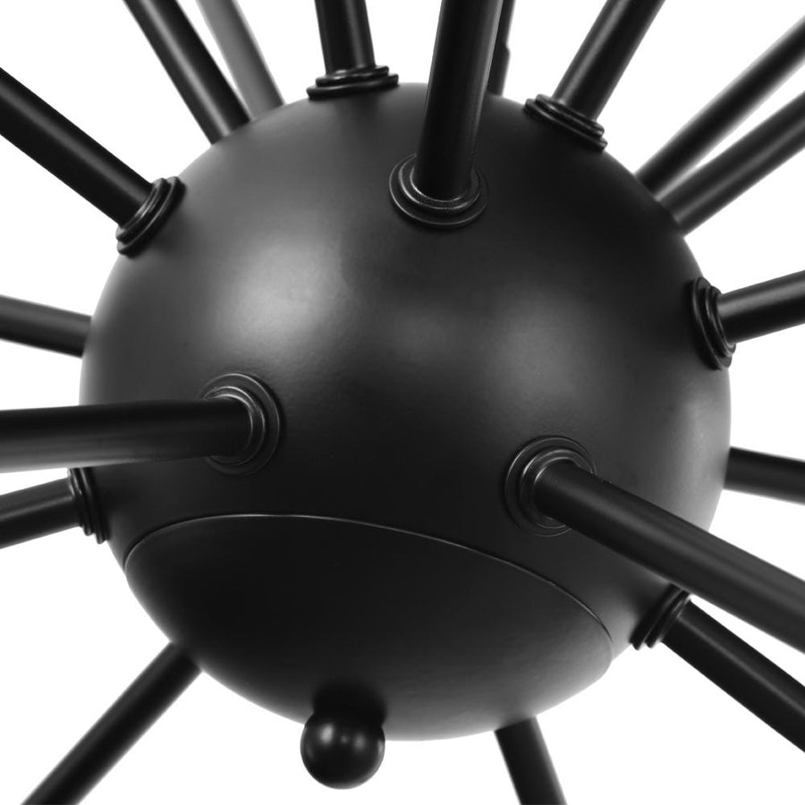Chandelieria-Modern Linear Black Sputnik Chandelier-Chandelier-Black-18 Bulbs