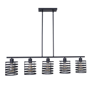 Chandelieria-Modern Linear Cage Hanging Pendant Light-Pendant-Default Title-
