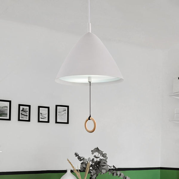 Chandelieria-Modern Pull String Hanging Pendant Light-Pendant-White-