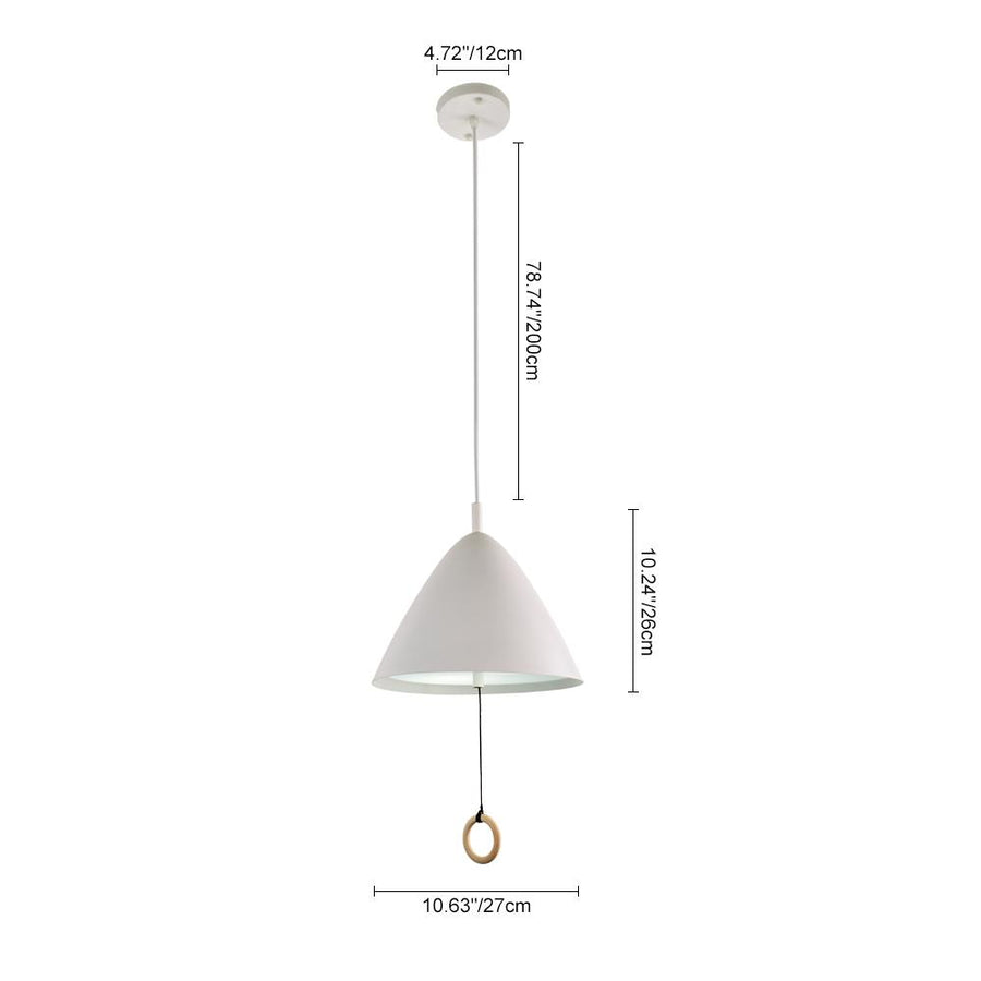 Chandelieria-Modern Pull String Hanging Pendant Light-Pendant-White-