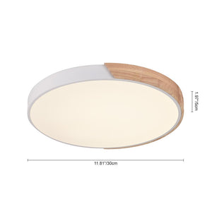 Chandelieria-Modern Round LED Flush Mount Ceiling Light-Flush Mount-White-Warm