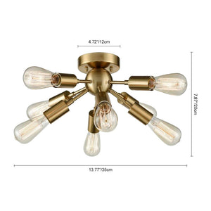 Chandelieria-Modern Sputnik Flush Mount Brass Ceiling Light-Flush Mount-Default Title-