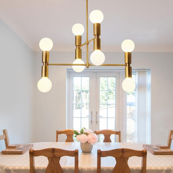 Modern Sputnik Linear Semi Flush Mount