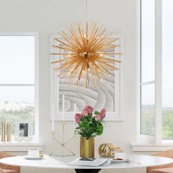 Chandelieria-Modern Sputnik Sphere Sunburst Chandelier-Chandelier-8 Bulbs-