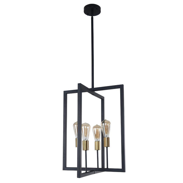 Chandelieria-Modern Square Metal Linear Pendant Lighting-Pendant-Default Title-