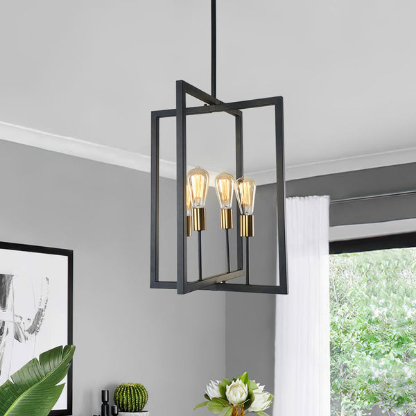 Chandelieria-Modern Square Metal Linear Pendant Lighting-Pendant-Default Title-