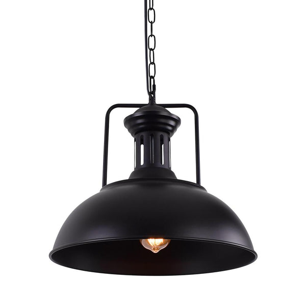 Chandelieria-Rustic Metal Hanging Pendant Light-Pendant-Black-