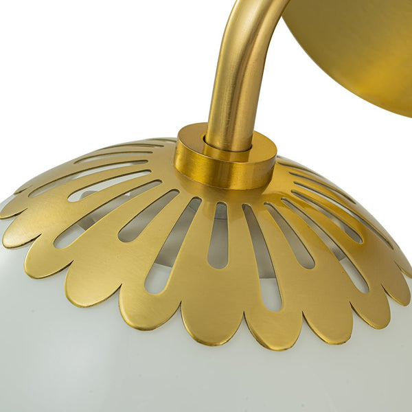 Chandelierias-1-Light Dewdrop Glass Globe Brass Modern Vanity Light-Wall Light-Brass ( Pre-order)-