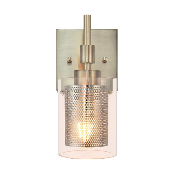 Chandelierias-1-Light Dimmable Armed Vanity Light-Wall Light-Nickel-