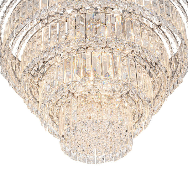 Chandelierias-17-Light Luxury Faceted Crystal Fringe Tiered Chandelier-Chandeliers-Chrome (Pre-order & Arrive in 3 Weeks)-