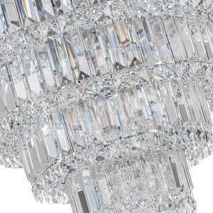 Chandelierias-17-Light Luxury Faceted Crystal Fringe Tiered Chandelier-Chandeliers-Chrome (Pre-order & Arrive in 3 Weeks)-