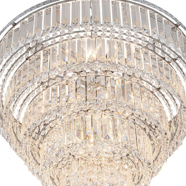 Chandelierias-17-Light Luxury Faceted Crystal Fringe Tiered Chandelier-Chandeliers-Chrome (Pre-order & Arrive in 3 Weeks)-