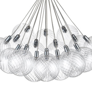 Chandelierias-19-Light Dimmable LED Swirled Glass Bubble Chandelier-Chandeliers-Chrome-