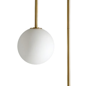 Chandelierias-2-Light Mid-Century Hanging Glass Globe Pendant-Pendant-Black-