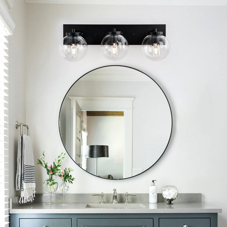 Chandelierias-3-Light Black Dimmable Vanity Light-Wall Light--