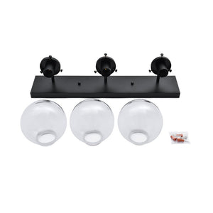 Chandelierias-3-Light Black Dimmable Vanity Light-Wall Light--