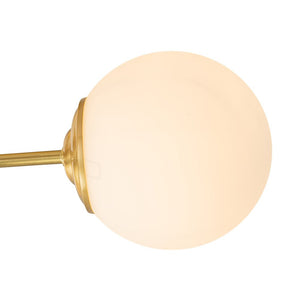 Chandelierias-3-Light Mid-century Frosted Glass Semi-Flush Mount-Semi Flush-Brass-3 Bulbs