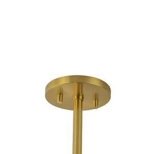 Chandelierias-3-Light Modern Dimmable Opal Glass Globe Semi-Flush Mount-Semi Flush-Brass (Pre-order)-