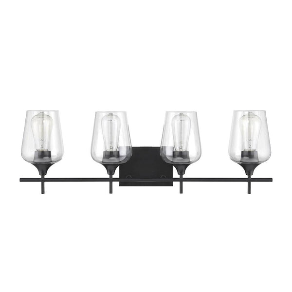 Chandelierias-4-Light Contemporary Decorative Vanity Light-Wall Light-Black-