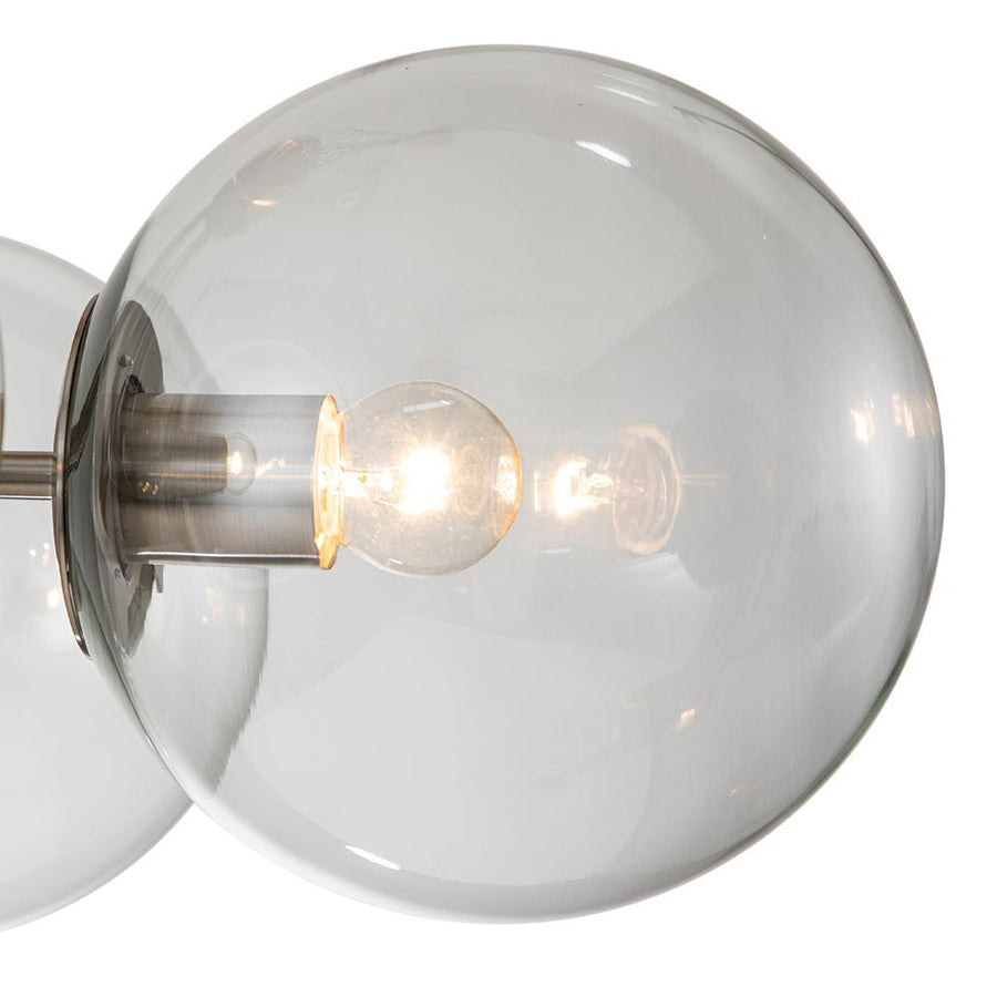 Chandelierias-4-Light Glass Globe Semi-Flush Mount-Semi Flush-Nickel-