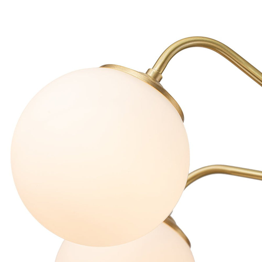Chandelierias-6-Light Contemporary Frosted Milky Glass Sphere Chandelier-Chandeliers-Brass-6 Bulbs