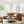 Chandelierias-6-Light Frosted Olive-Shaped Glass Sputnik Chandelier-Chandeliers-Brass-
