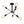 Chandelierias-6-Light Modern Sputnik Linear Chandelier--Black-