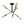 Chandelierias-6-Light Modern Sputnik Linear Chandelier--Black-