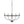 Chandelierias-6-Light Unique Curved Metal Chandelier-Chandelier-Black-