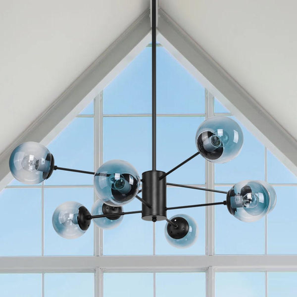 Chandelierias-8-Light Sputnik Modern Linear Chandelier-Chandelier--