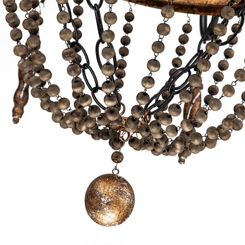 Chandelierias-8-Light Vintage Beads Accents Empire Chandelier-Chandelier--