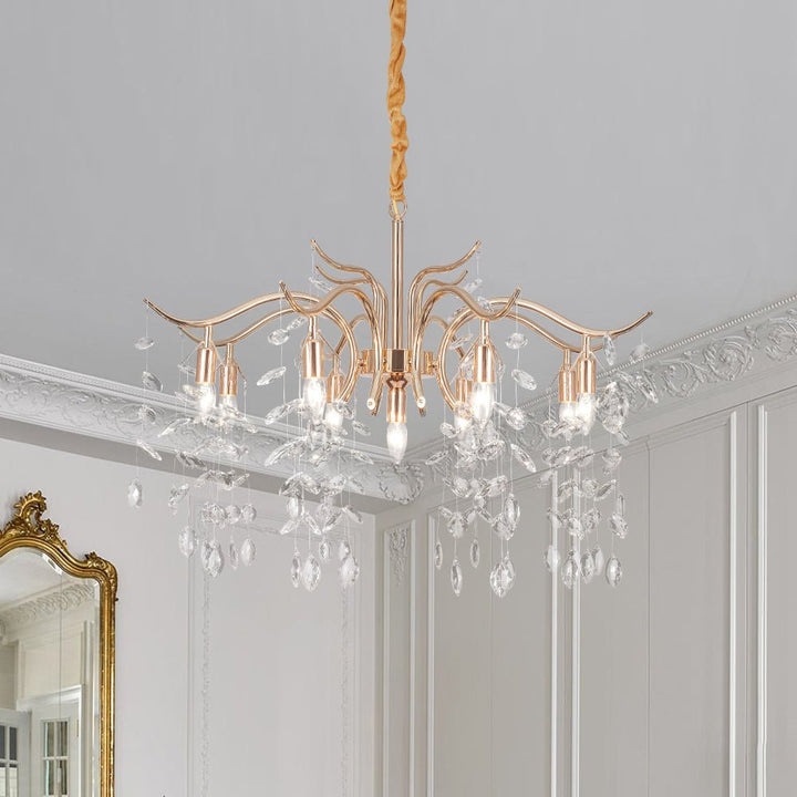 Chandelierias-9-Light Luxury Branch Chandelier With Crystal Accents-Chandelier--