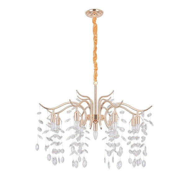 Chandelierias-9-Light Luxury Branch Chandelier With Crystal Accents-Chandelier--