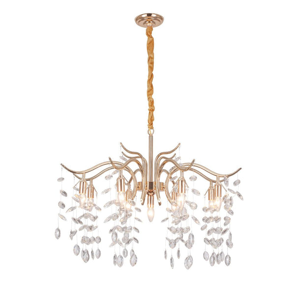 Chandelierias-9-Light Luxury Branch Chandelier With Crystal Accents-Chandelier--