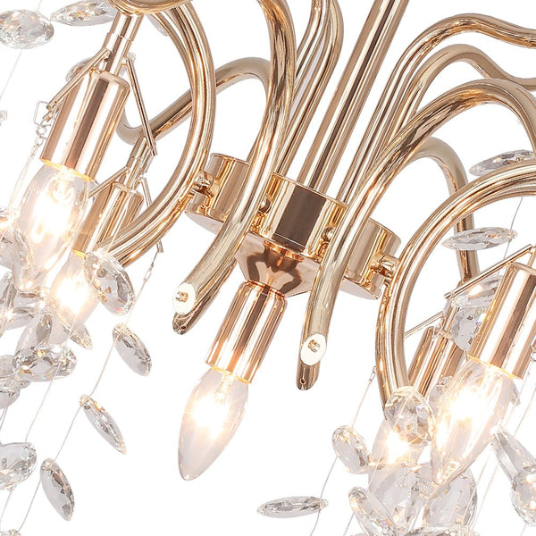 Chandelierias-9-Light Luxury Branch Chandelier With Crystal Accents-Chandelier--