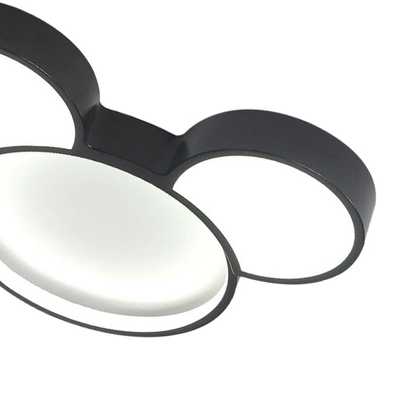 Chandelierias-Black Mickey LED Flush Ceiling Light-Flush Mount--