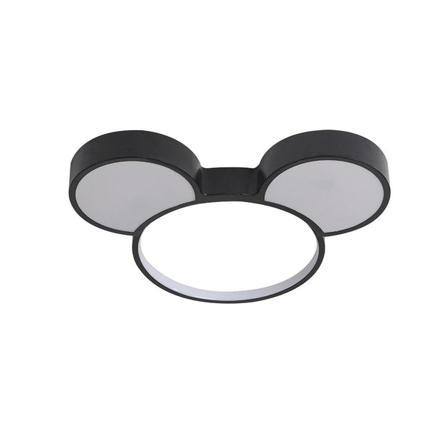 Chandelierias-Black Mickey LED Flush Ceiling Light-Flush Mount--