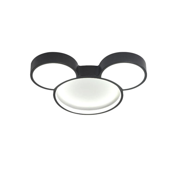 Chandelierias-Black Mickey LED Flush Ceiling Light-Flush Mount--