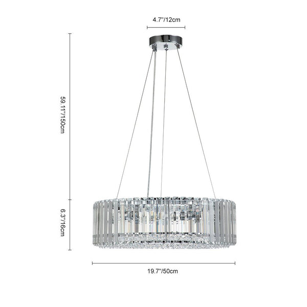 Chandelierias-Contemporary 6-Light Circle Crystal Chandelier-Chandeliers--