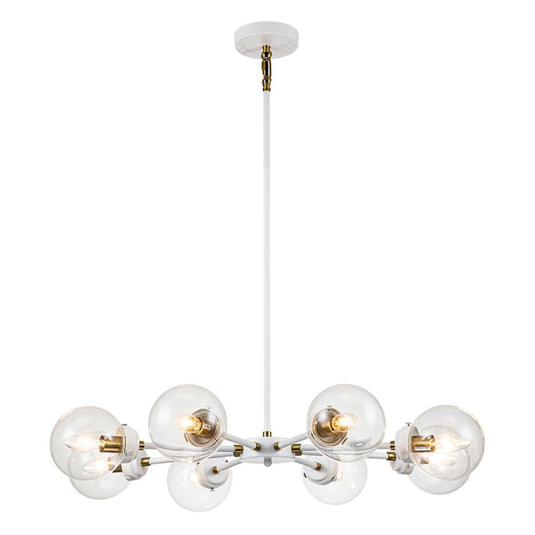 Chandelierias-Contemporary 8-Light Glass Globe Sputnik Chandelier-Chandeliers--