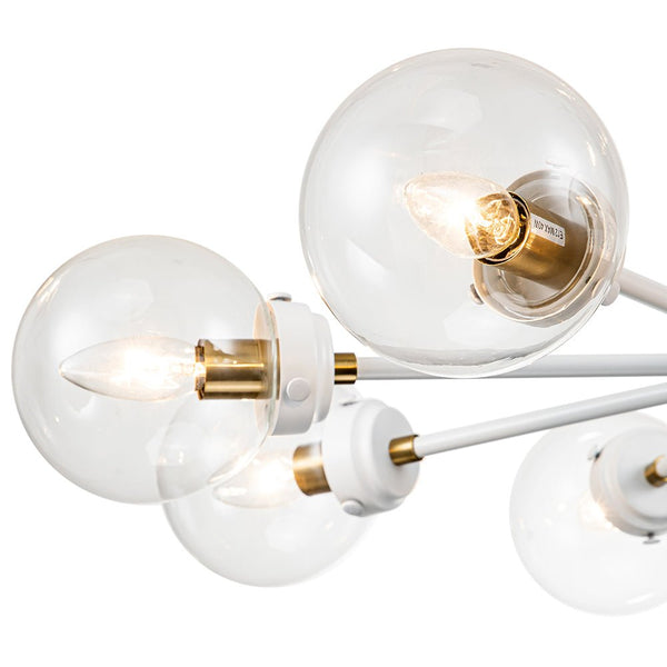 Chandelierias-Contemporary 8-Light Glass Globe Sputnik Chandelier-Chandeliers--